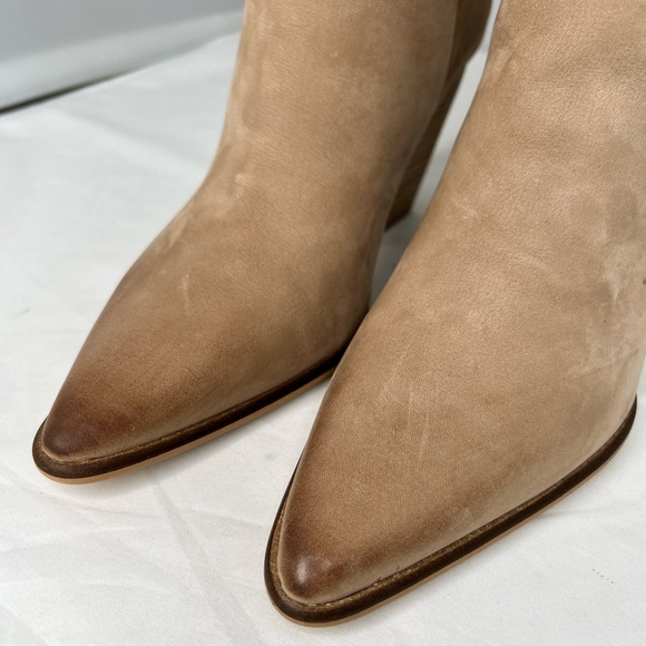 STEVE MADDEN CROFT TAN NUBUCK LEATHER POINTED TOE KNEE-HIGH BOOTS SIZE 6 NEW - Picture 6 of 10